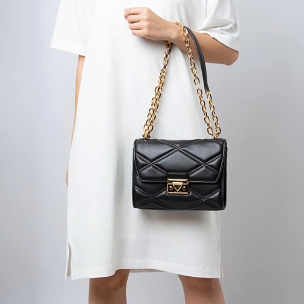 Michael Kors Serena Medium Flap Shoulder Bag - Picture 4 of 5